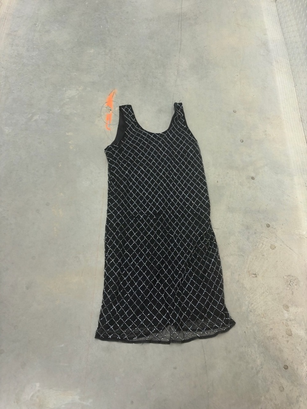 Vintage Y2K heavily Black Beaded Sleeveless Shift Dress